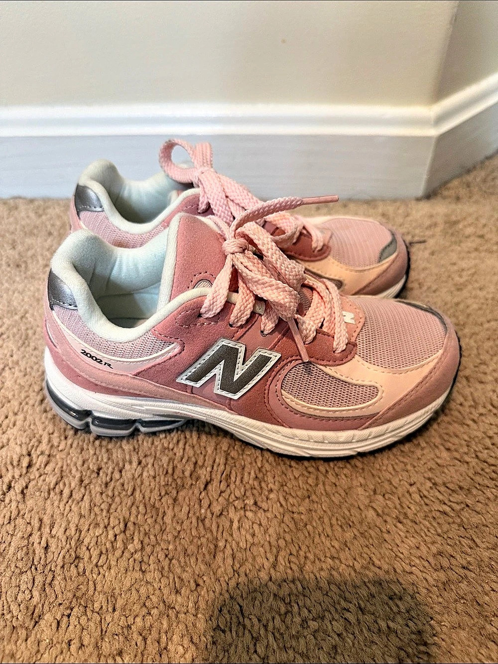 Girls New Balance 2002R Orb Pink Shadow Grey Pink & Gray Sneakers